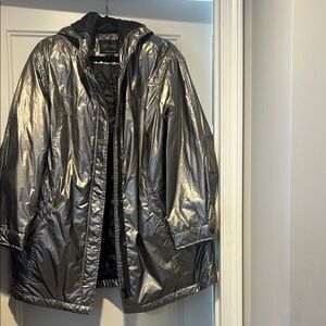 Sanctuary Street Style Silver Cold Weather Anorak Jacket XL Like New